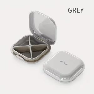 Compact Travel Pill Organizer with 4 Compartments