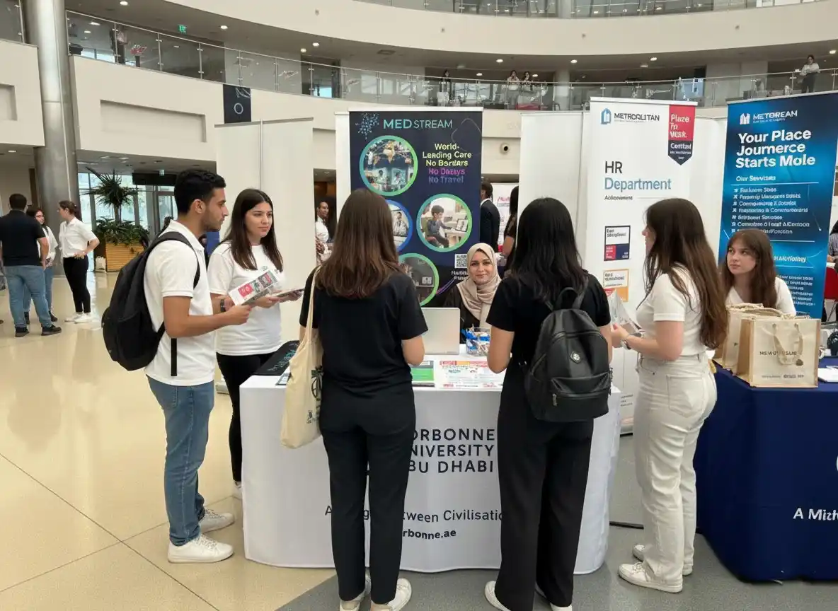 شركة ميدستريم تتألق في معرض التوظيف بجامعة السوربون أبوظبي 2025!