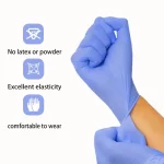 Blue Disposable Nitrile Gloves (Powder-Free) 100 PCS