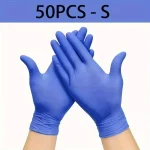 Blue Disposable Nitrile Gloves (Powder-Free) 100 PCS