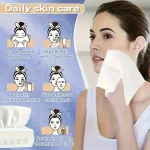 Disposable Cotton Facial Wipes, Unscented