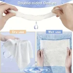 Disposable Cotton Facial Wipes, Unscented