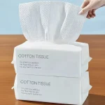 Disposable Cotton Facial Wipes, Unscented
