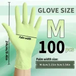 Grass Green Nitrile Disposable Gloves (Latex-Free, No Dust) S/M/L 50/100 PCS