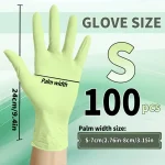 Grass Green Nitrile Disposable Gloves (Latex-Free, No Dust) S/M/L 50/100 PCS