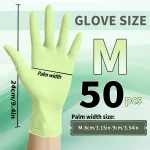 Grass Green Nitrile Disposable Gloves (Latex-Free, No Dust) S/M/L 50/100 PCS