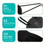QUKE Black KN95 5-Layer Disposable Face Masks Pack of 50