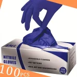 Starry Purple Disposable Nitrile Gloves (Powder-Free, Latex-Free) S/M/L 100 PCS
