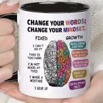 Neuartige Growth-Mindset-Tasse – 11oz Keramik-Kaffeebecher