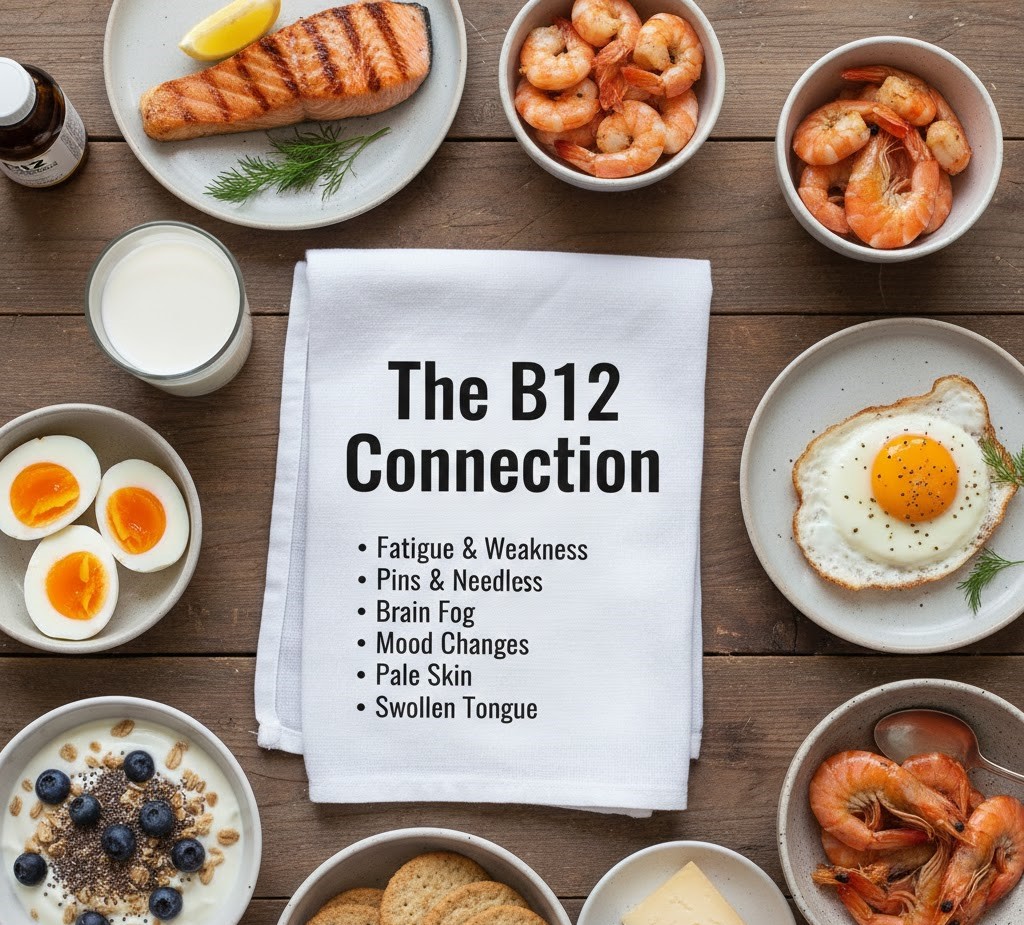 أعراض نقص فيتامين ب 12 :B12