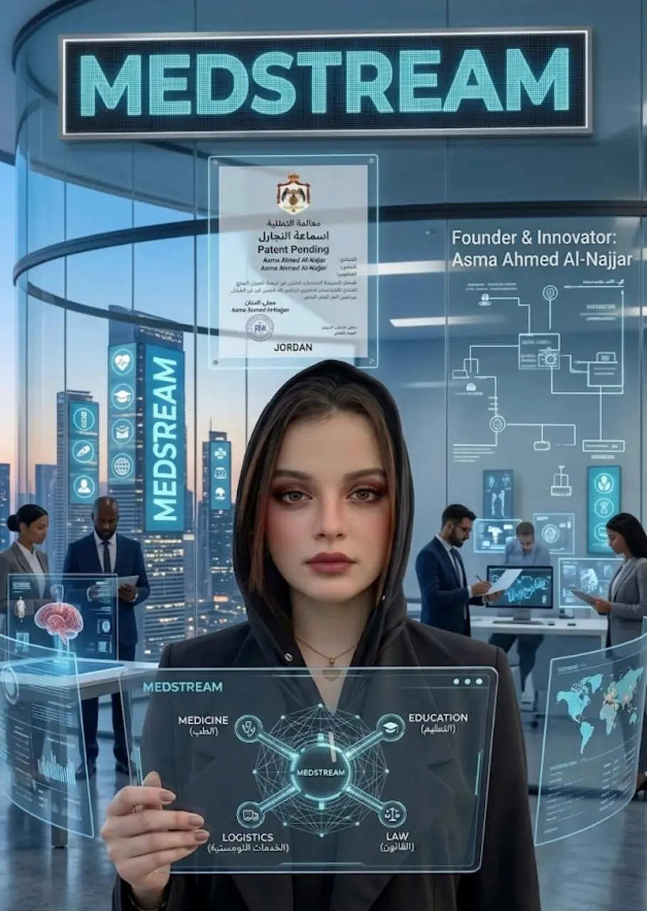 From Academic Research to Global Leadership: Dr. Asmaa Ahmad El-Najjar Launches “MEDSTREAM,” the World’s First Digital Platform Integrating Medicine, Education, Law, Logistics, and Data
