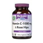 Bluebonnet Vitamin C 1000 mg mit Hagebutten, 90 pflanzliche Kapseln