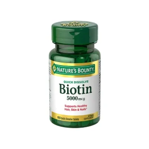 Nature's Bounty Biotin 5000 Mcg - 60 Quick Dissolve Tablets