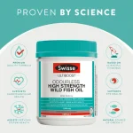 Swisse Ultiboost Geruchsneutrales, hochkonzentriertes Wildfischöl, 200 Kapseln